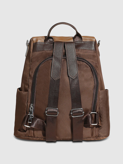 Contrast Tassel Backpack - Brown