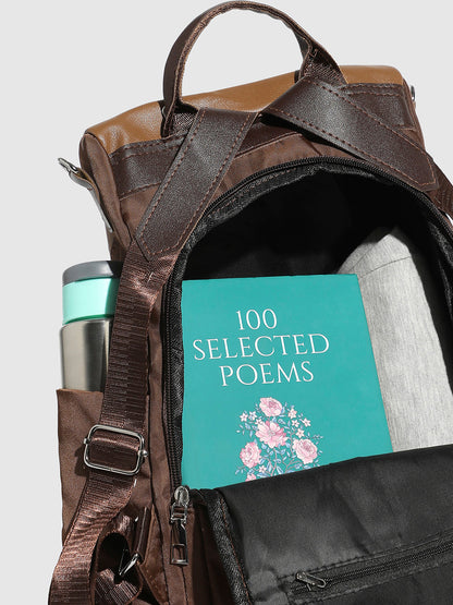 Contrast Tassel Backpack - Brown