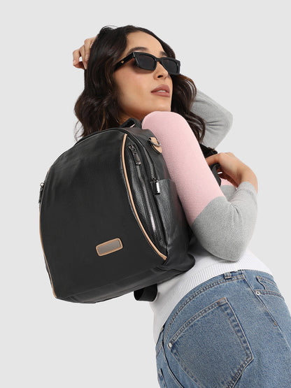 Contrast Piping Backpack - Black