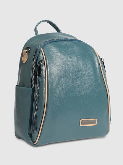 Contrast Piping Backpack - Blue