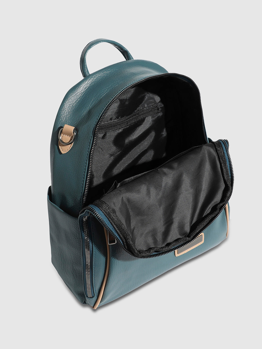 Contrast Piping Backpack - Blue
