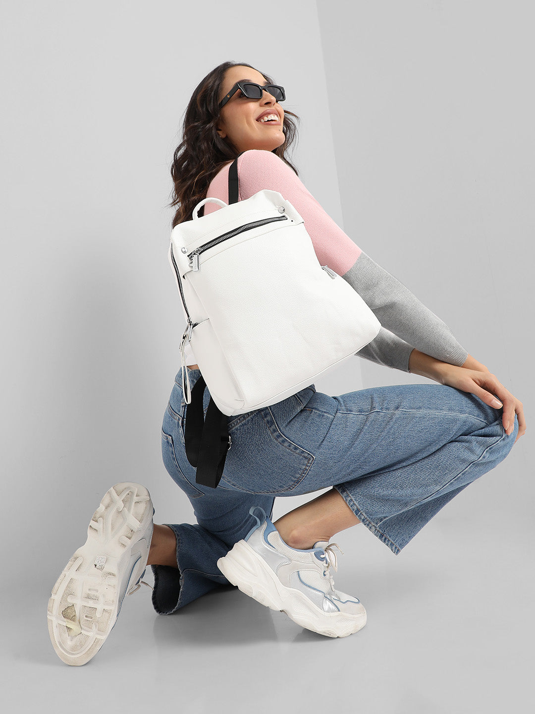 Utility Curve Backpack - White