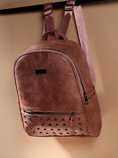 Studded Backpack - Nude Pink