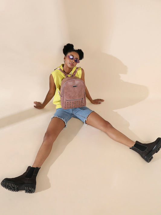 Studded Backpack - Nude Pink