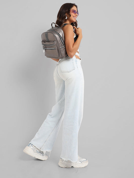 Bedazzled Mini Backpack - Silver