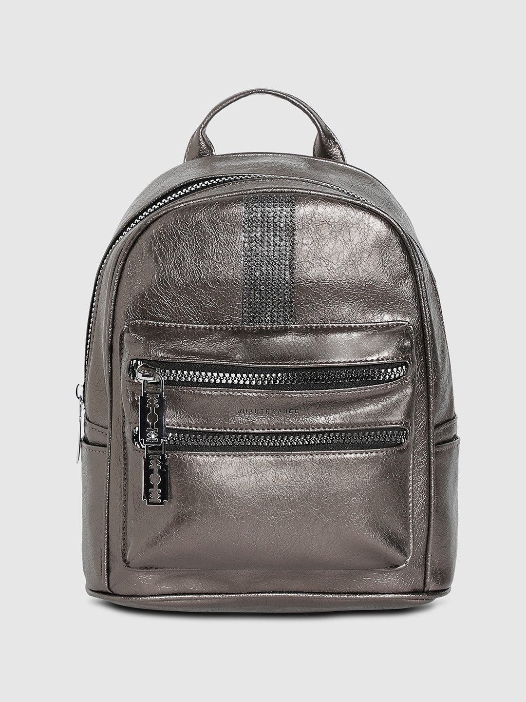 Bedazzled Mini Backpack - Silver