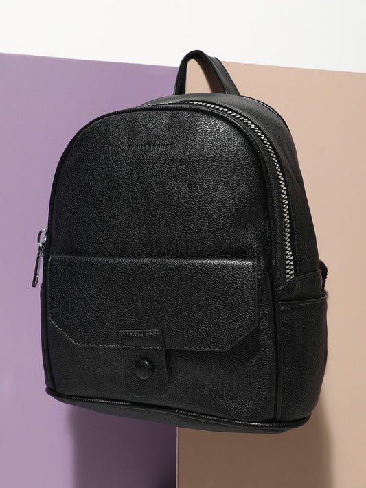 Elevated Round Mini Backpack - Black
