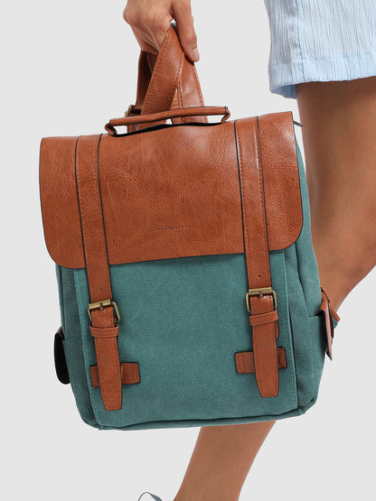 The Journey Backpack - Teal Green & Brown