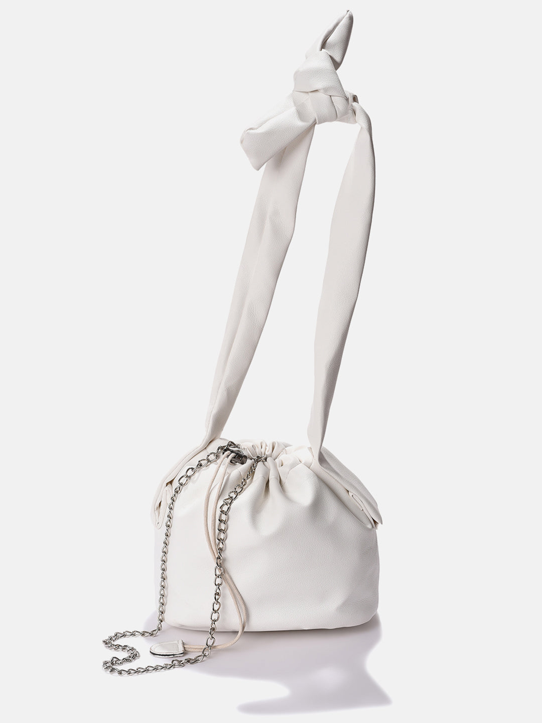 Women White Bucket Bag