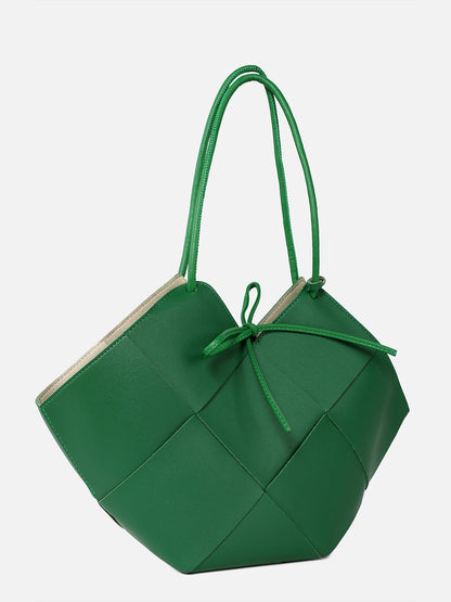 Jade Green Handbag With Pouch