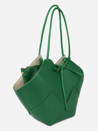 Jade Green Handbag With Pouch