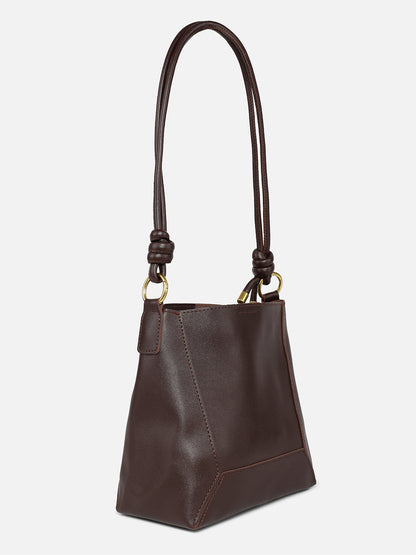 Cocoa Dark Brown Tote With Pouch & Wallet Set