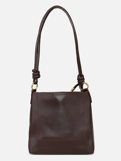 Cocoa Dark Brown Tote With Pouch & Wallet Set