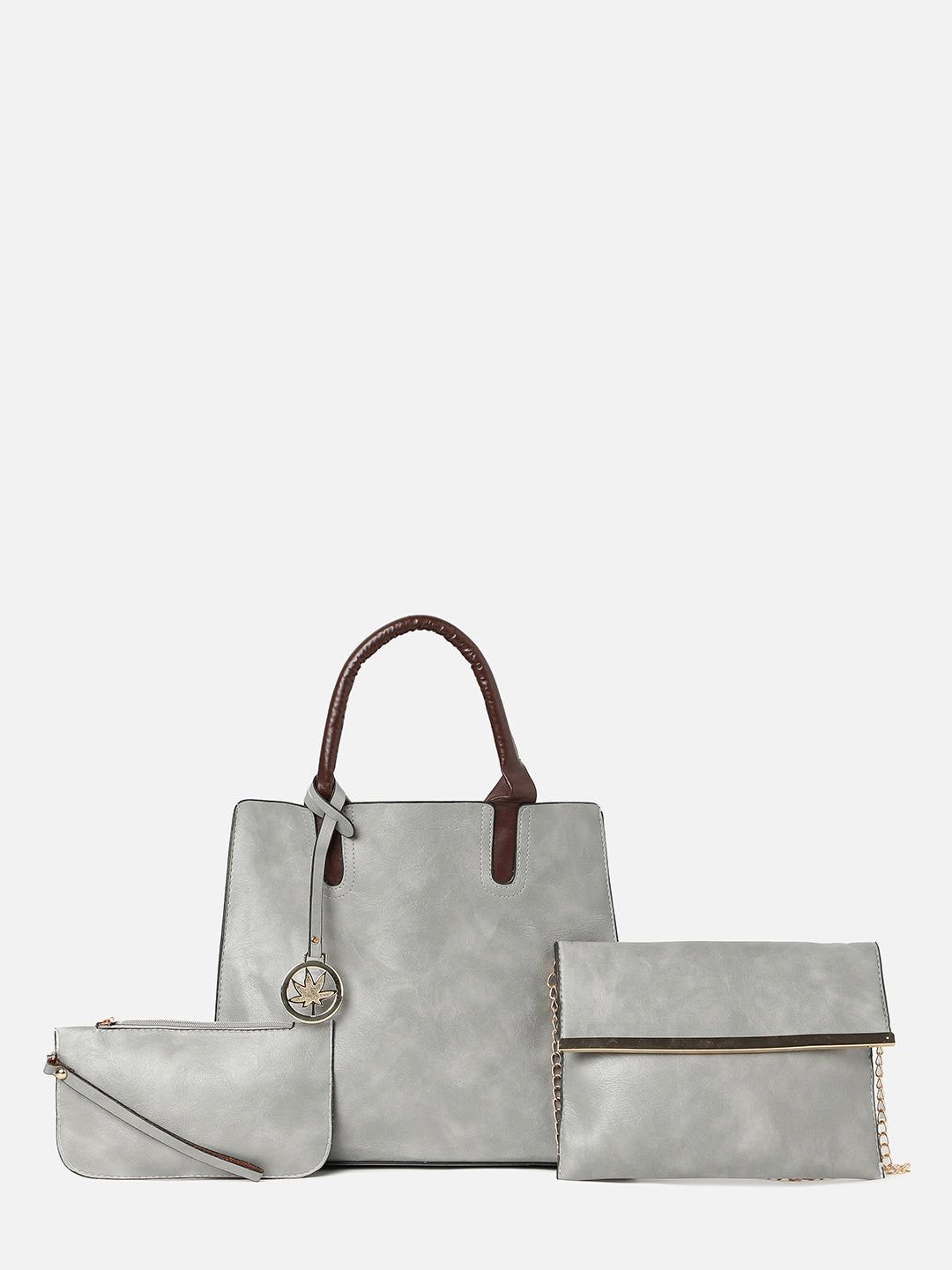 Solid Grey Bag Combo Set