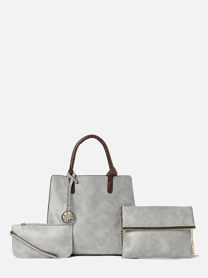 Solid Grey Bag Combo Set