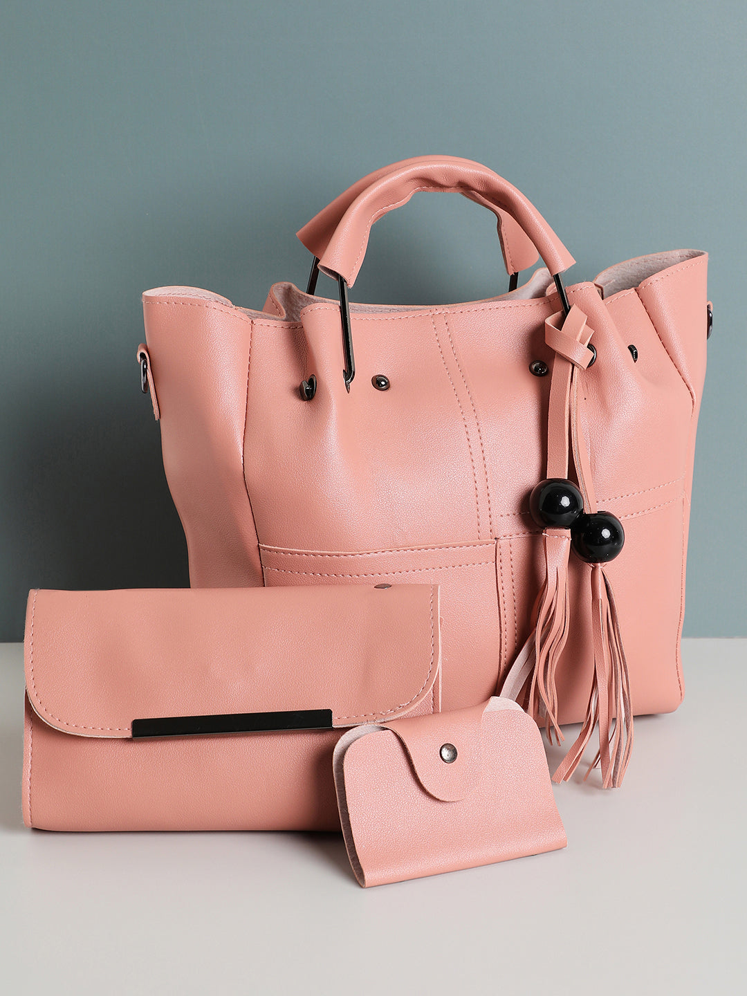 Solid Pink Bag Combo Set