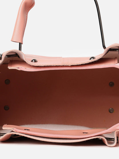 Women Solid Pink Bag Combo Set