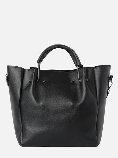 Textured Black Bags Combo Set