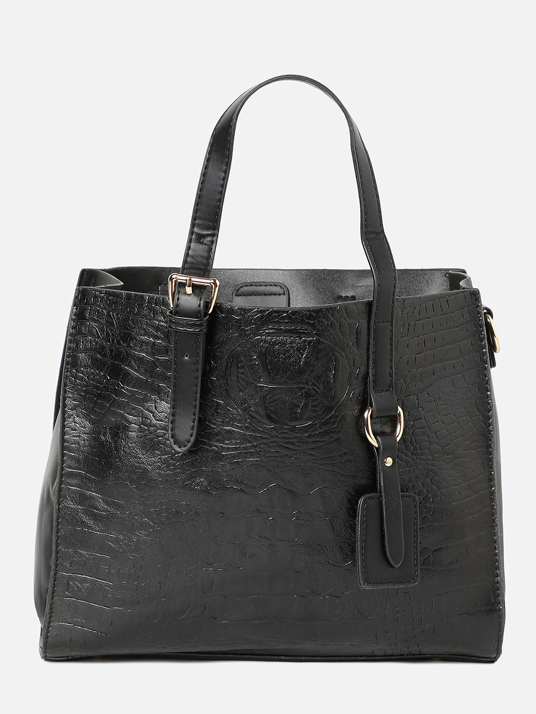 Textured Black Bag Combo Set