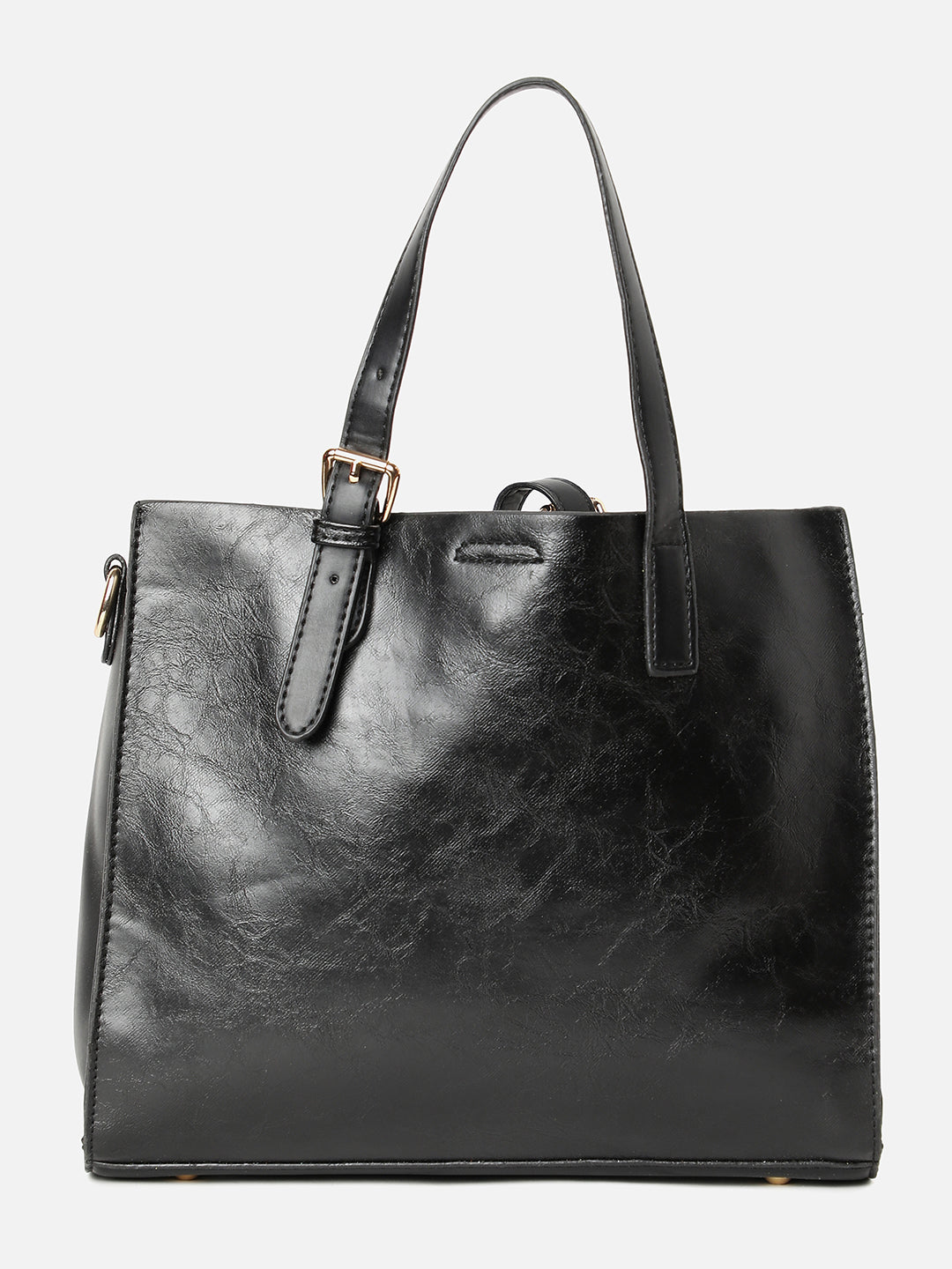 Textured Black Bag Combo Set