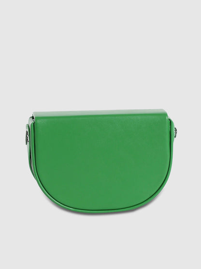 Structured Curve Handbag - Green