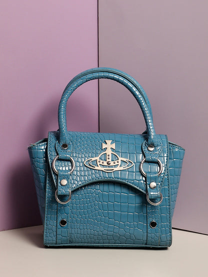 Stud Scale Mini Handbag - Blue