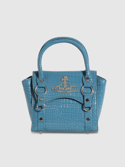 Stud Scale Mini Handbag - Blue