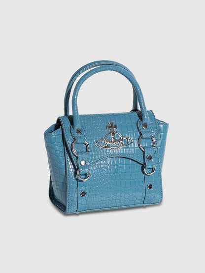 Stud Scale Mini Handbag - Blue