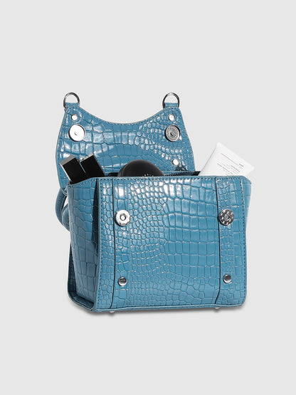Stud Scale Mini Handbag - Blue