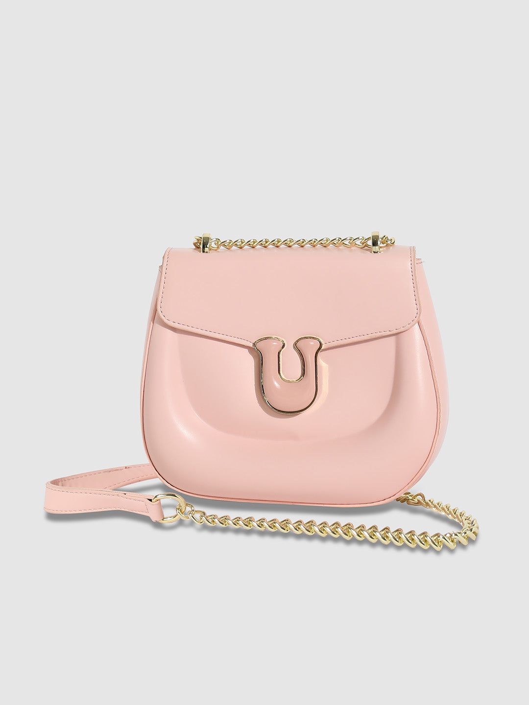 Horseshoe Buckle Sling Bag - Blush Pink