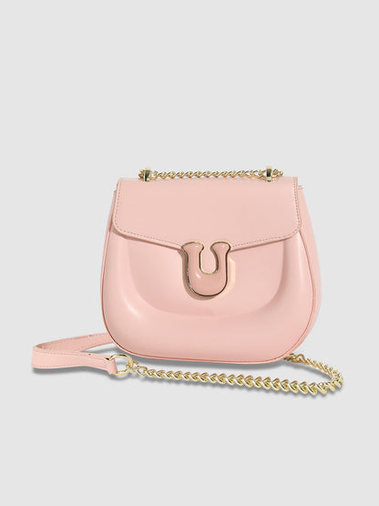 Horseshoe Buckle Sling Bag - Blush Pink