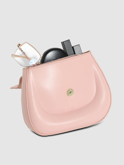 Horseshoe Buckle Sling Bag - Blush Pink