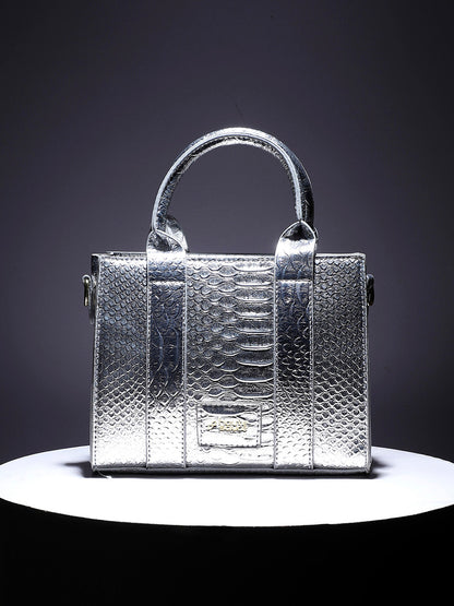 Scale Mini Handbag - Silver