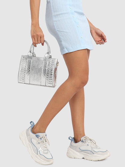 Scale Mini Handbag - Silver