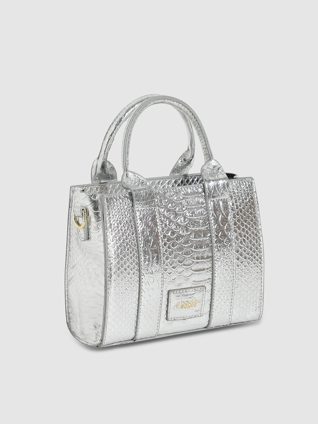 Scale Mini Handbag - Silver