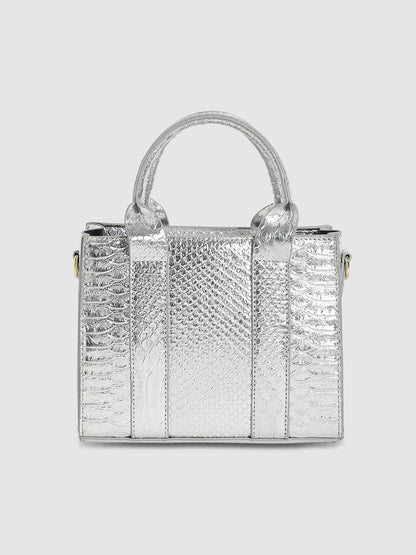 Scale Mini Handbag - Silver