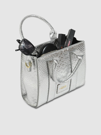 Scale Mini Handbag - Silver