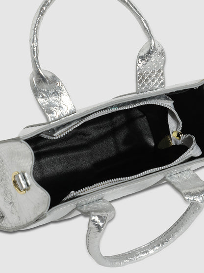 Scale Mini Handbag - Silver