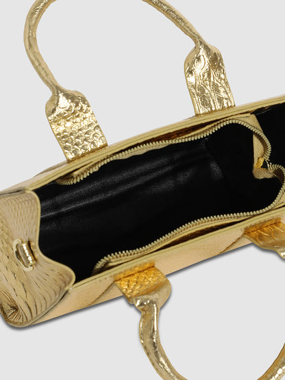 Scale Mini Handbag - Gold