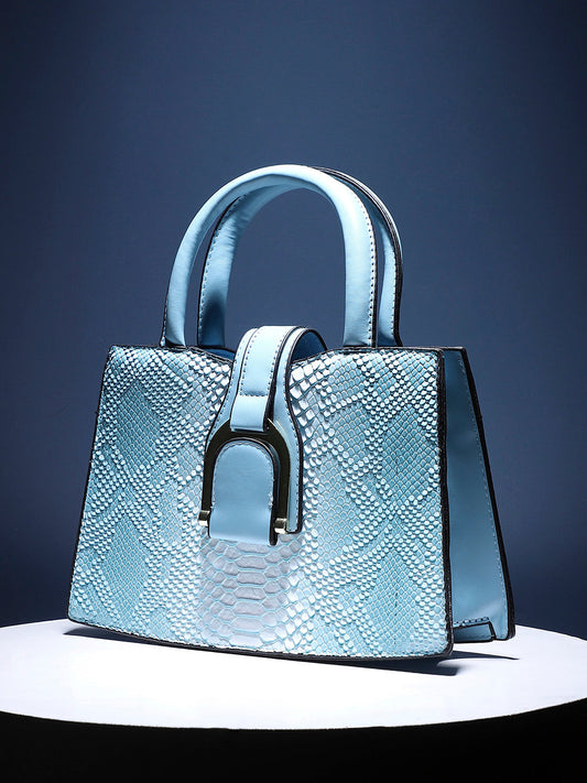 Ombre Scale Handbag - Sky Blue