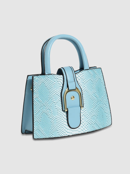 Ombre Scale Handbag - Sky Blue