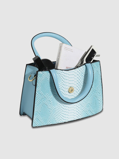 Ombre Scale Handbag - Sky Blue