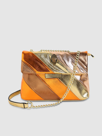 Metallic Block Sling Bag - Copper