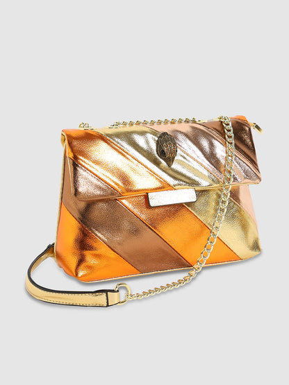 Metallic Block Sling Bag - Copper