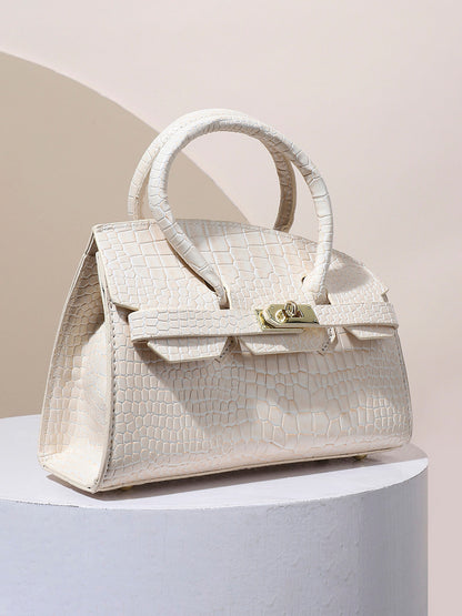 Twist Buckle Handbag - White