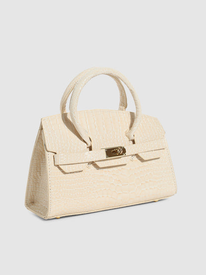 Twist Buckle Handbag - White