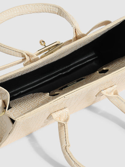 Twist Buckle Handbag - White