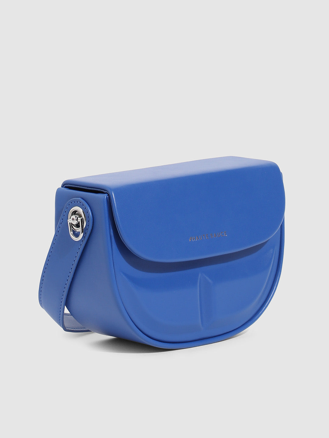 Structured Curve Handbag - Indigo Blue