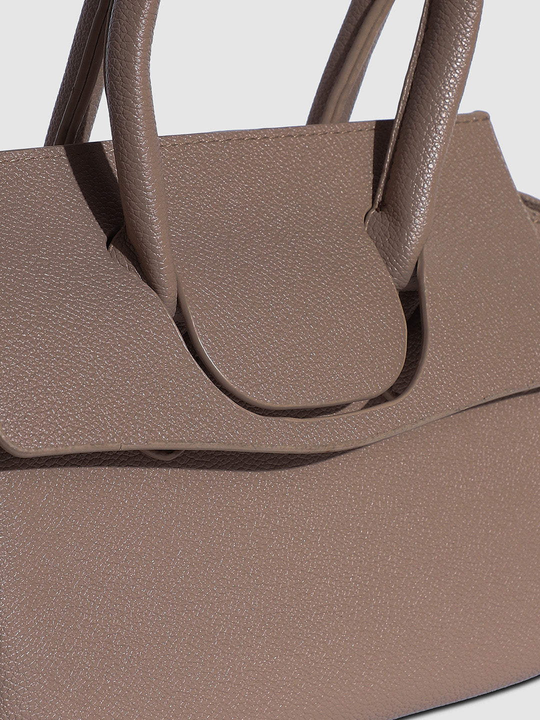 Over The Flap Mini Handbag - Greige