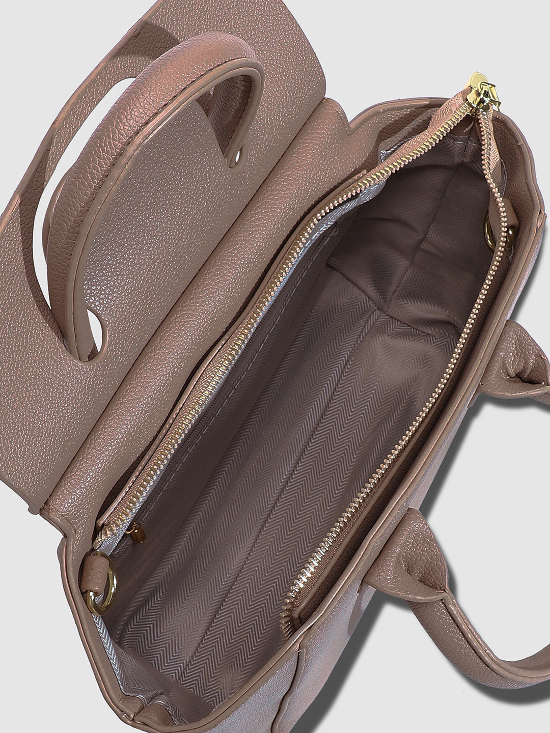 Over The Flap Mini Handbag - Greige